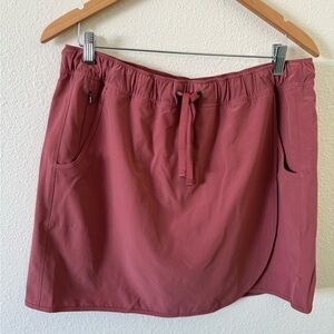 Patagonia Fleetwith Skort Size XL Sienna Clay Faux-Wrap Drawstring Pockets